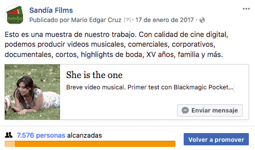 Link de video en Youtube