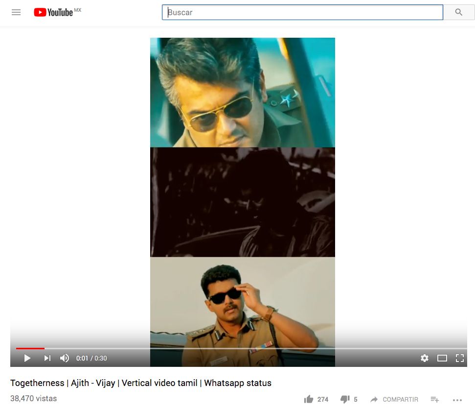 Youtube sin líneas negras en videos verticales